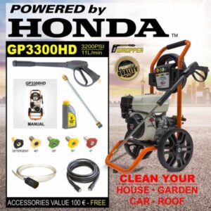 Gaspper GP3300HD benzínový vysokotlakový čistič, Honda, 5.5 HP, 220 bar/3.200 PSI – Obrázok 12