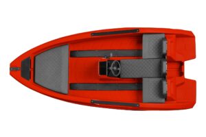 SEASTORM 12 HDPE Extra odolný plastový čln červený – 366 cm – Obrázok 3