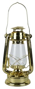 Búrková petrolejová lampa – mosadzný vzhľad