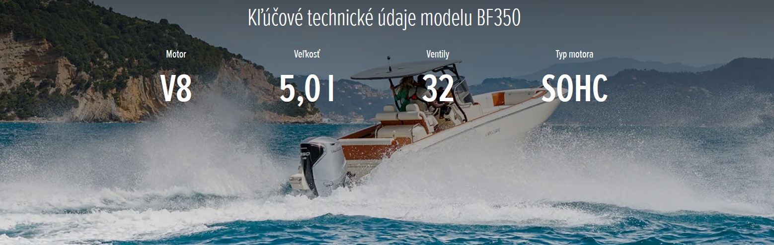 Motor Honda BF350 v akcii na vode