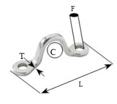 Detail nerezovej príchytky RONSTAN RF148