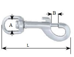 AQUINOX nerezová karabína