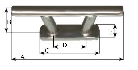 Nerezový úväzník 50 mm - ilustračné rozmery