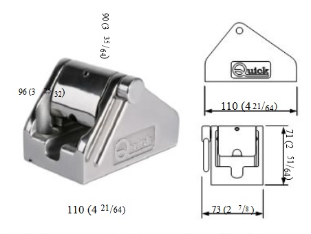 QUICK reťazový stopper nerezový pre 8 mm reťaz
