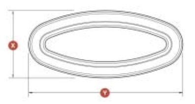 Technický nákres priezoru Lewmar Niro